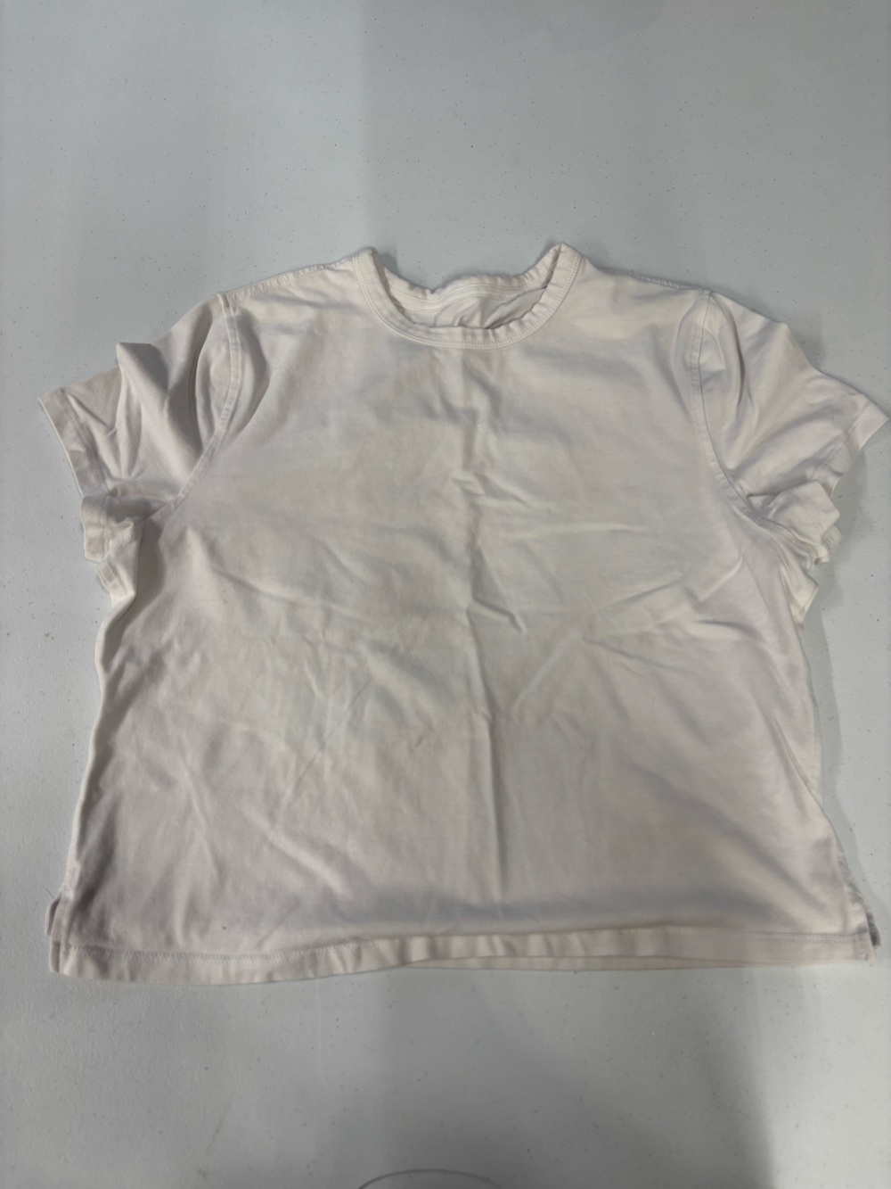 Women's Cropped Crewneck Tee in White